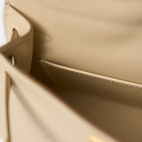 Hermès Mini Kelly 20 Craie Epsom GHW