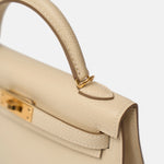 Hermès Mini Kelly 20 Craie Epsom GHW
