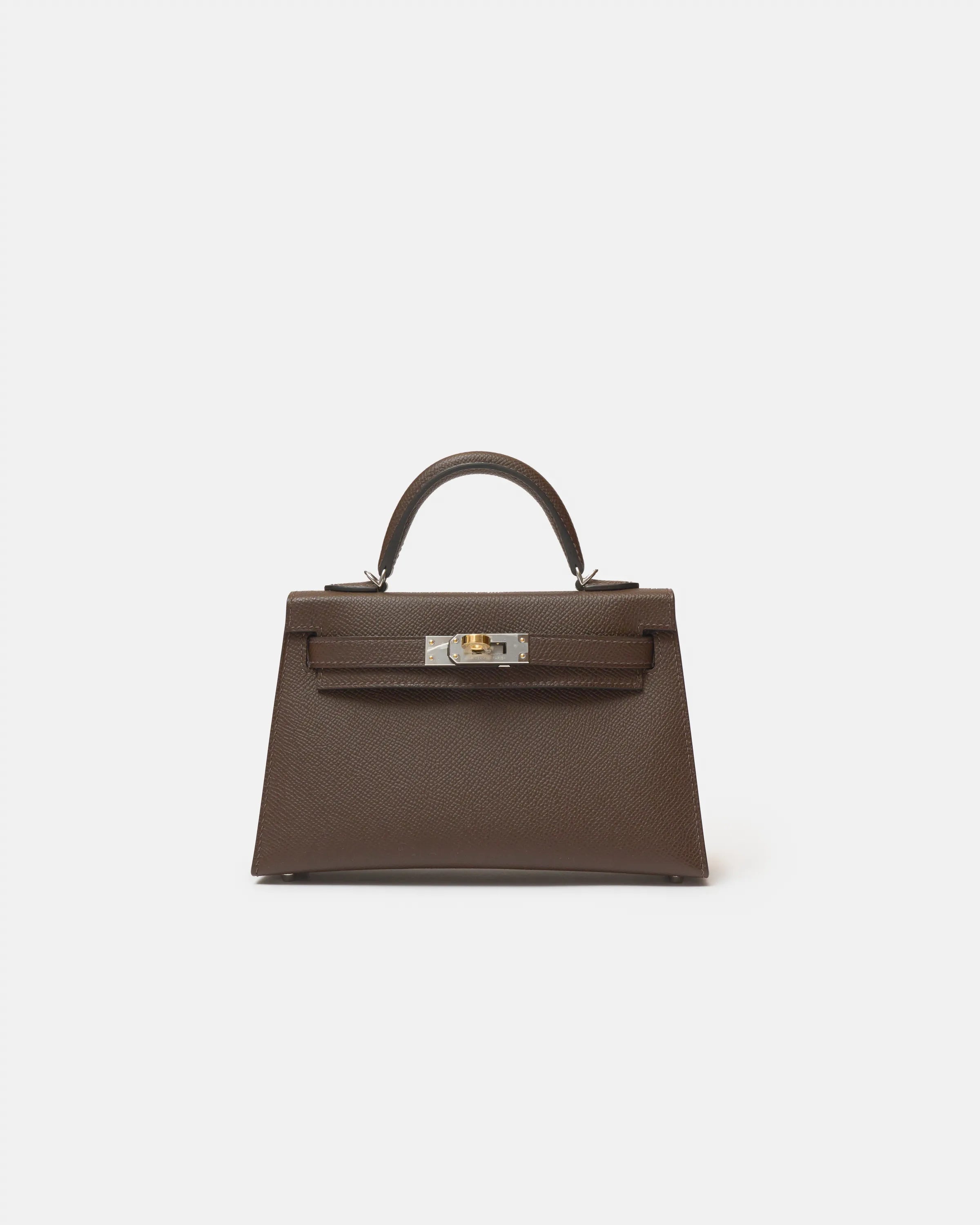 Hermès Kelly Mini 20 Ebene Electrum