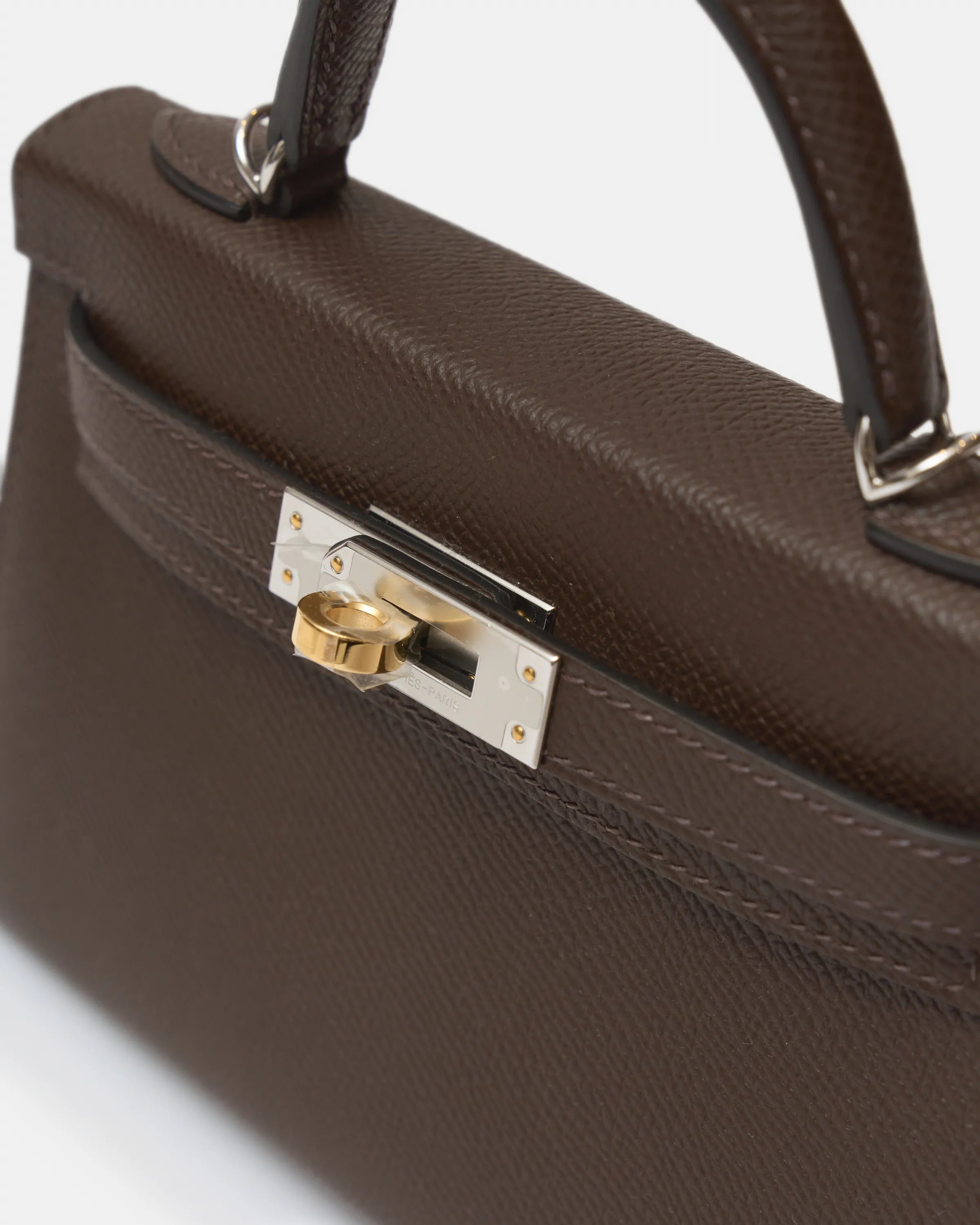 Hermès Kelly Mini 20 Ebene Electrum