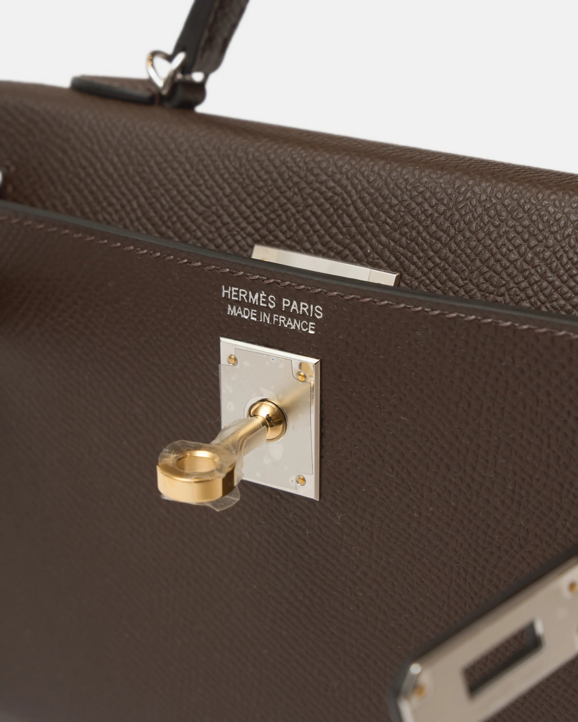 Hermès Kelly Mini 20 Ebene Electrum