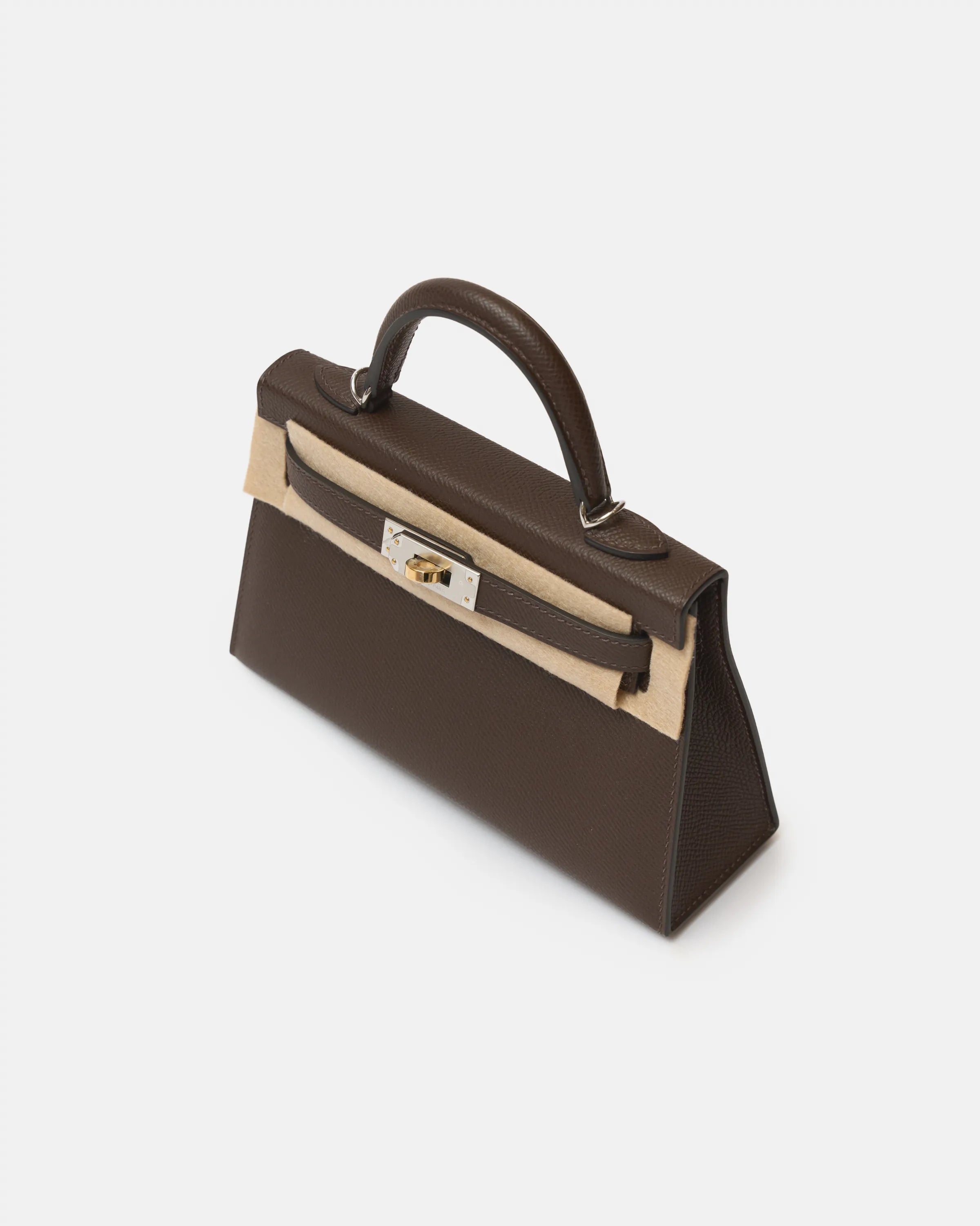 Hermès Kelly Mini 20 Ebene Electrum