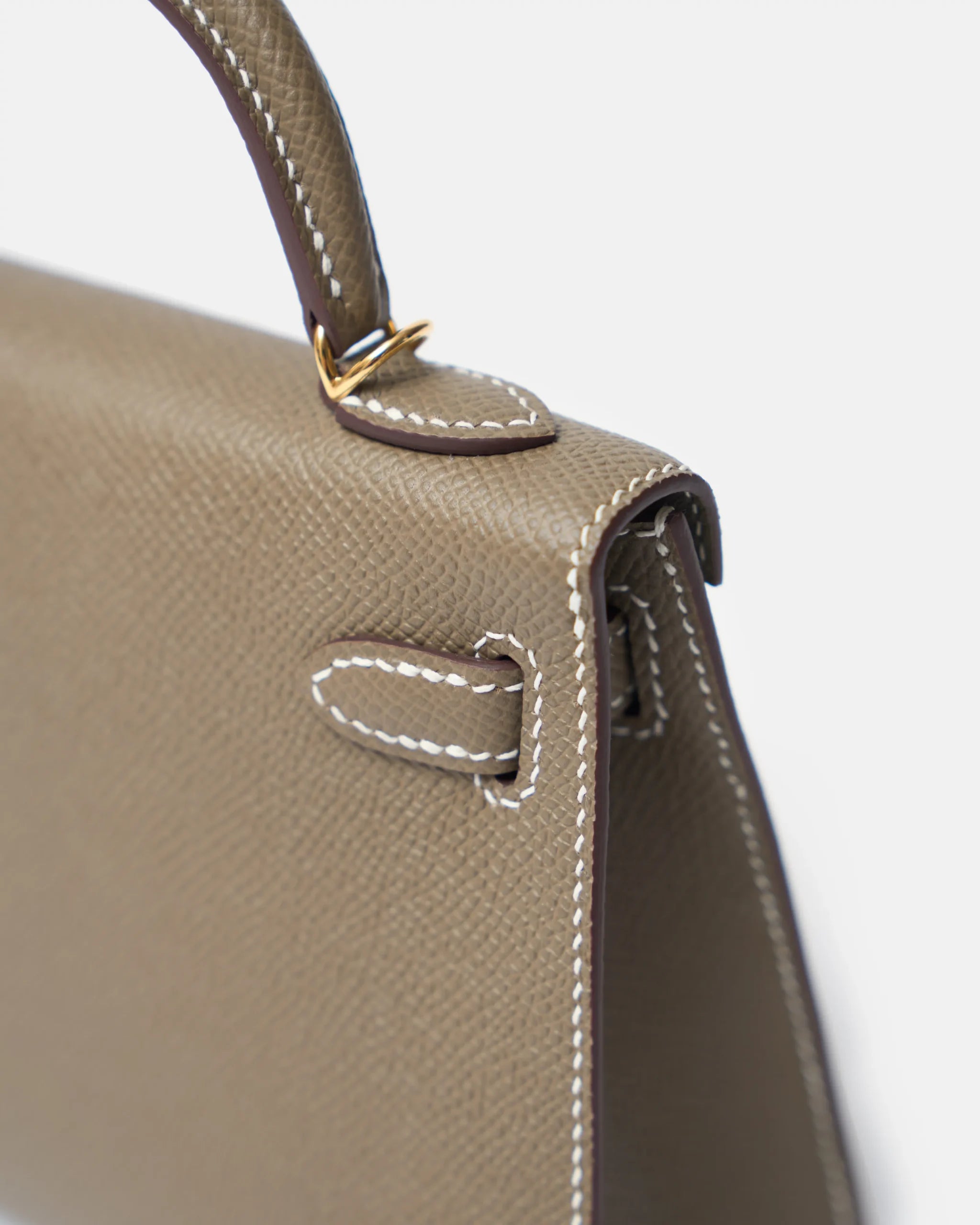 Hermès Mini Kelly 20 Etoupe Epsom GHW