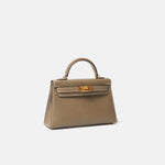 Hermès Mini Kelly 20 Etoupe Epsom GHW