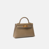 Hermès Mini Kelly 20 Etoupe Epsom GHW