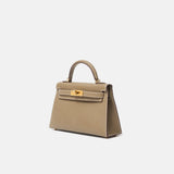 Hermès Mini Kelly 20 Etoupe Epsom GHW