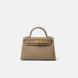 Hermès Mini Kelly 20 Etoupe Epsom GHW