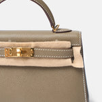 Hermès Mini Kelly 20 Etoupe Epsom GHW