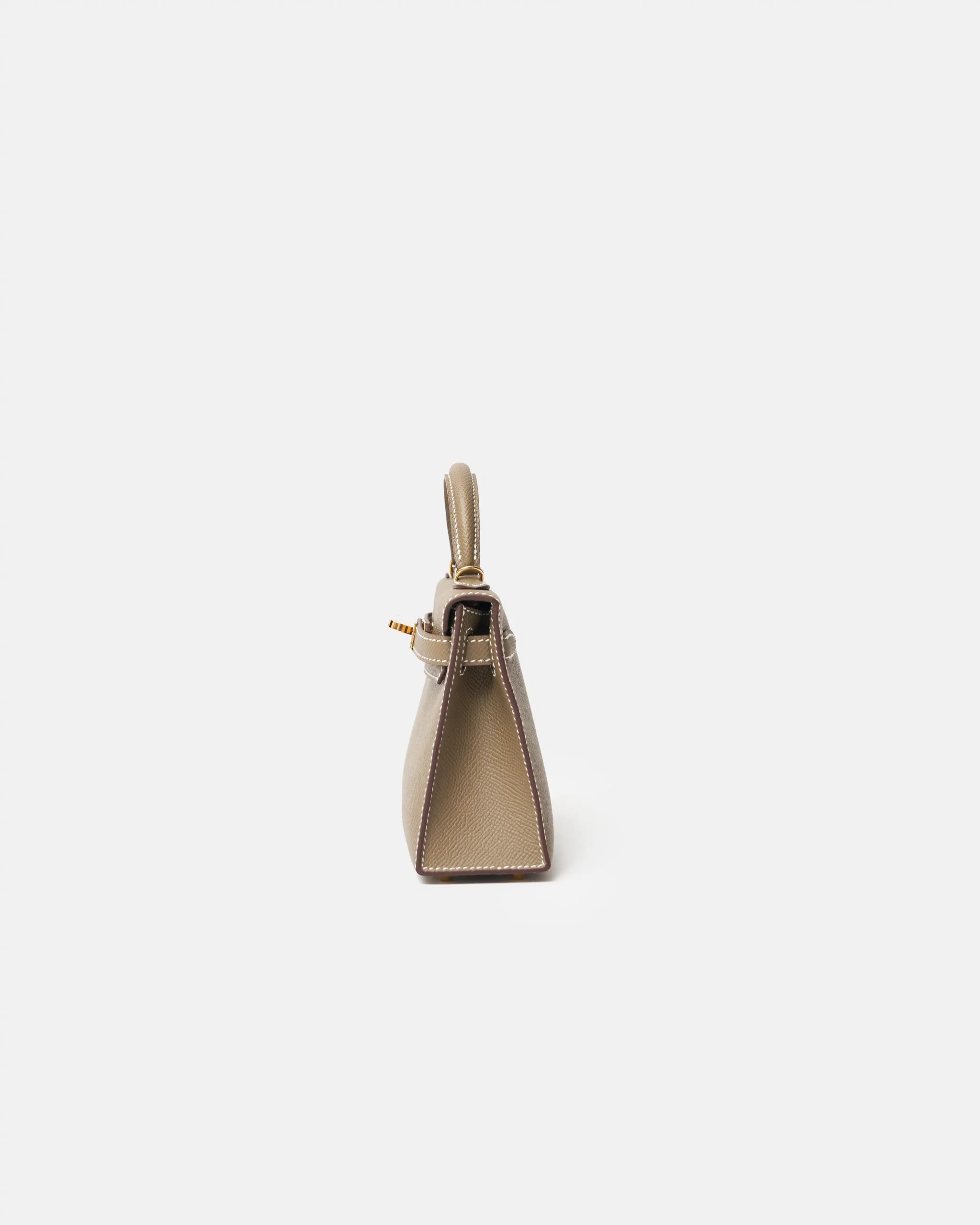 Hermès Mini Kelly 20 Etoupe Epsom GHW