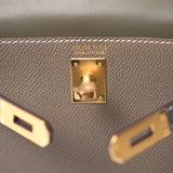 Hermès Mini Kelly 20 Etoupe Epsom GHW