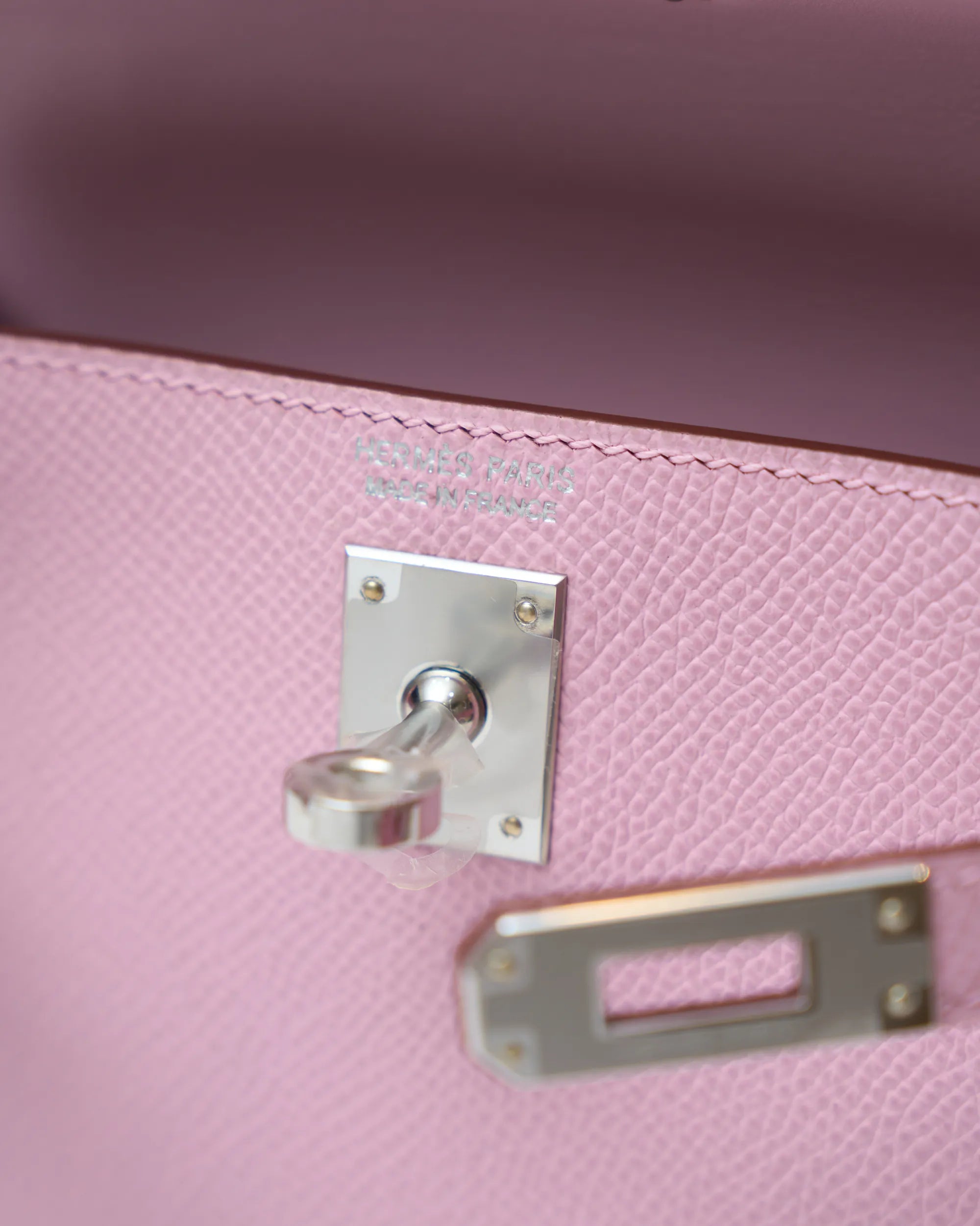 Hermès Mini Kelly 20 Mauve Sylvestre Epsom PHW