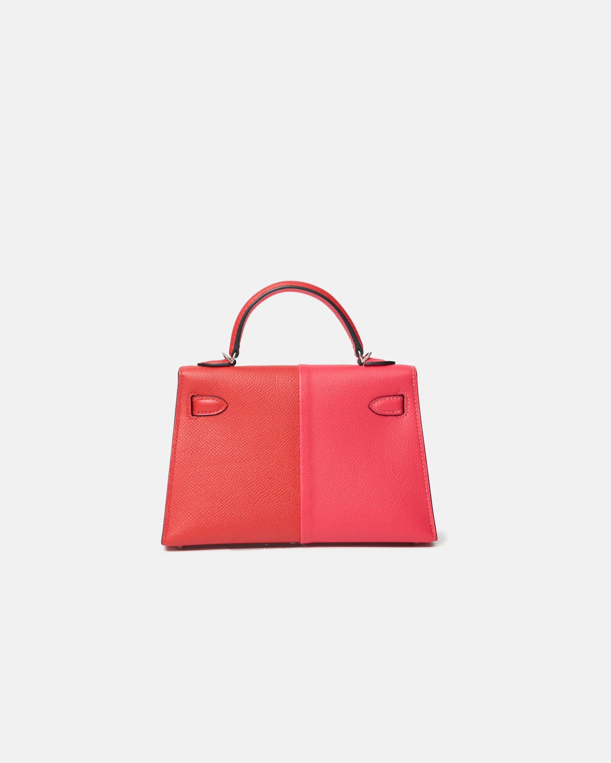 Hermès Mini Kelly 20 Tricolor RedPink Blue Interior Epsom PHW