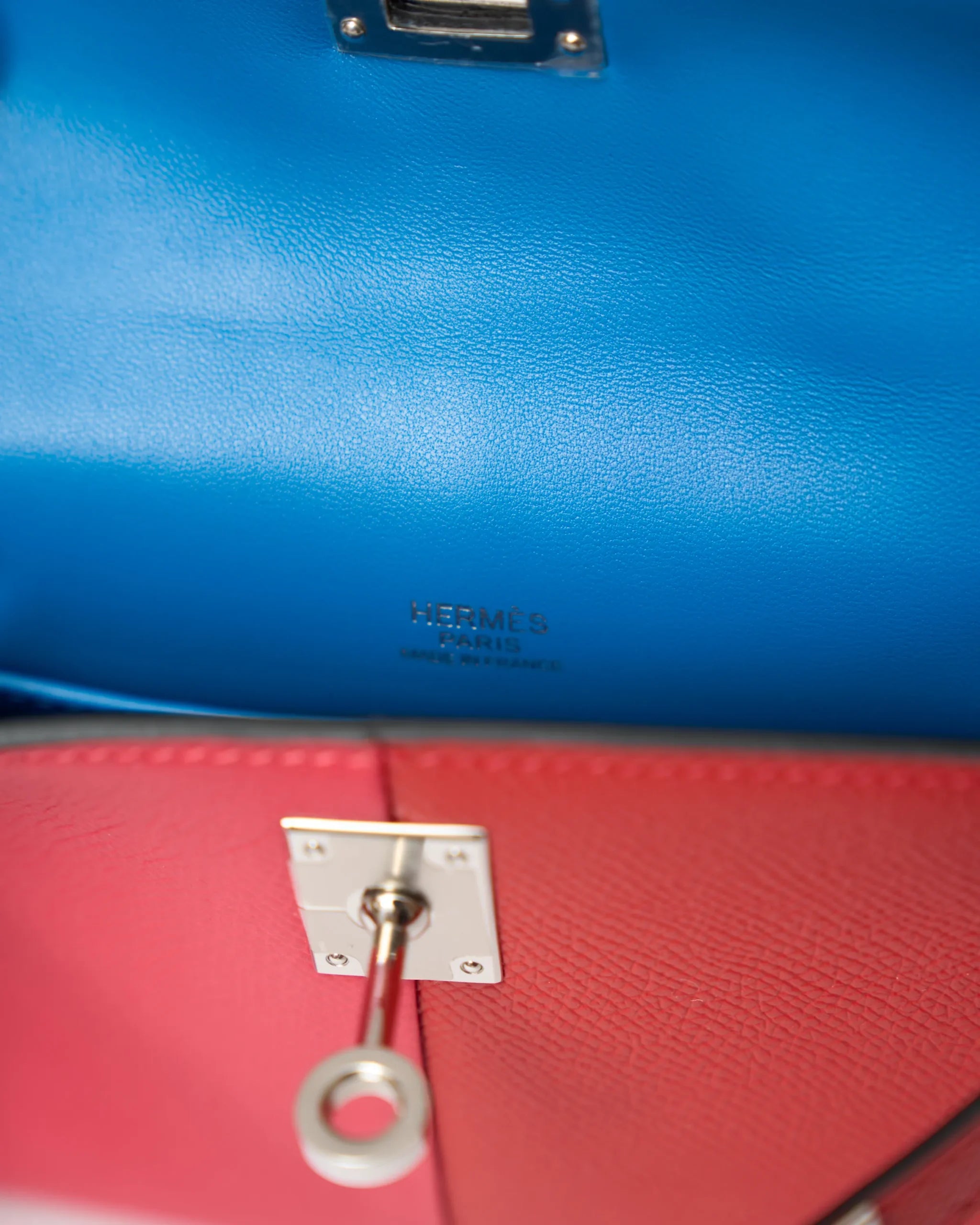 Hermès Mini Kelly 20 Tricolor RedPink Blue Interior Epsom PHW