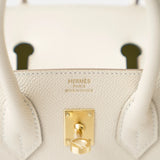 Hermès Birkin Sellier 25 Craie Epsom GHW