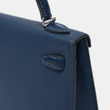 Hermès Mini Kelly Navy Lizard  Madame Leather PHW