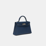 Hermès Mini Kelly Navy Lizard  Madame Leather PHW