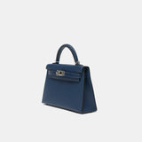 Hermès Mini Kelly Navy Lizard  Madame Leather PHW