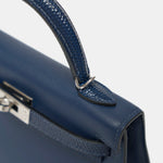 Hermès Mini Kelly Navy Lizard  Madame Leather PHW