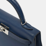 Hermès Mini Kelly Navy Lizard  Madame Leather PHW