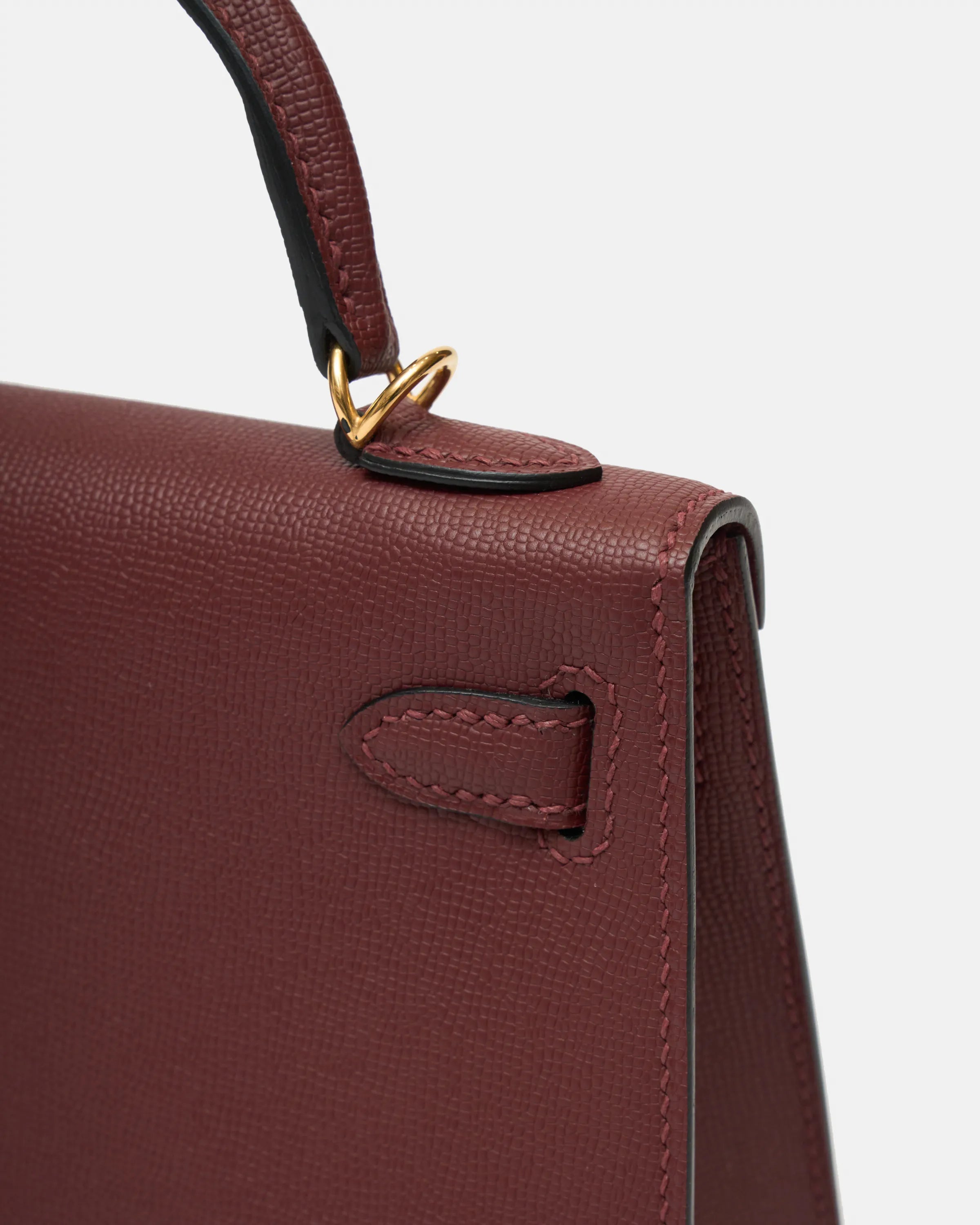 Hermès Mini Kelly 20 Rouge H Madame Leather GHW