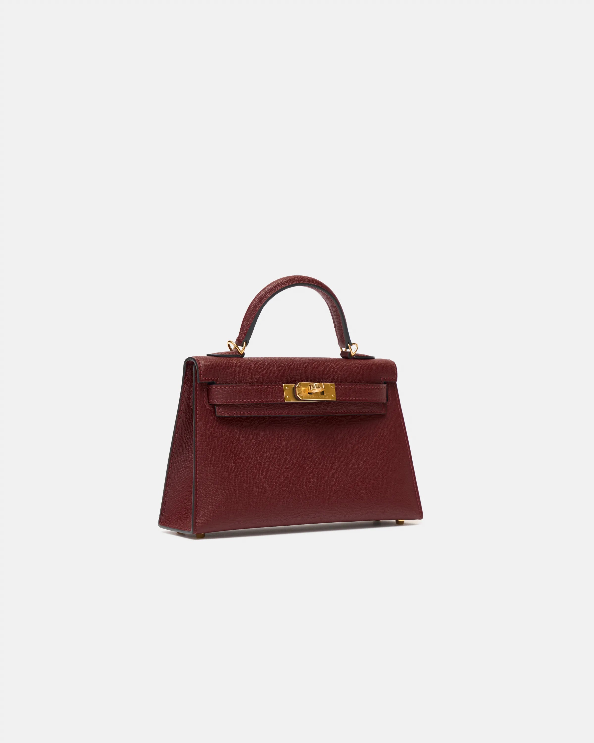 Hermès Mini Kelly 20 Rouge H Madame Leather GHW