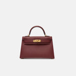 Hermès Mini Kelly 20 Rouge H Madame Leather GHW