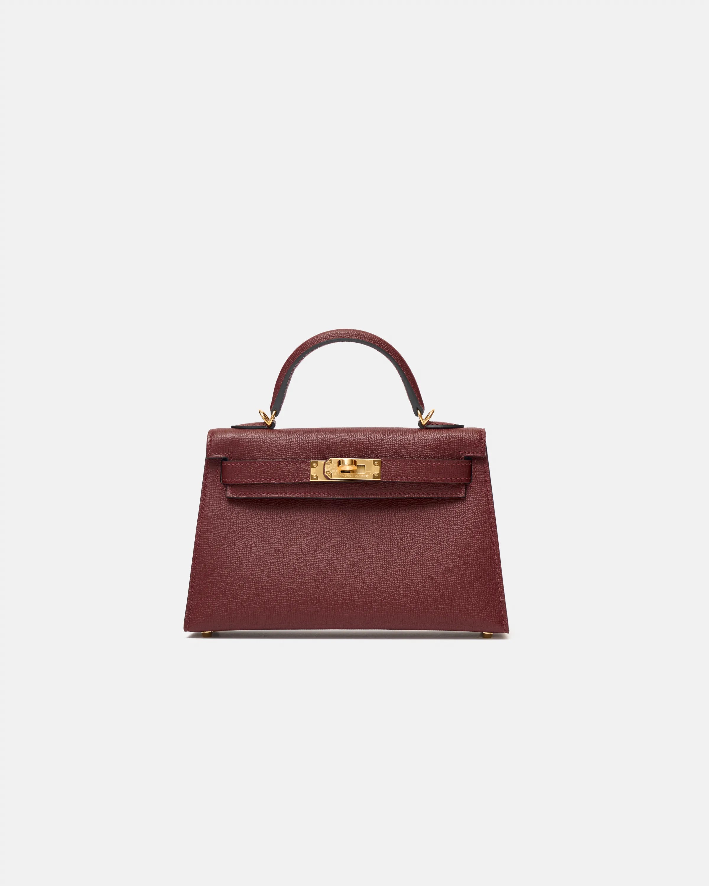 Hermès Mini Kelly 20 Rouge H Madame Leather GHW