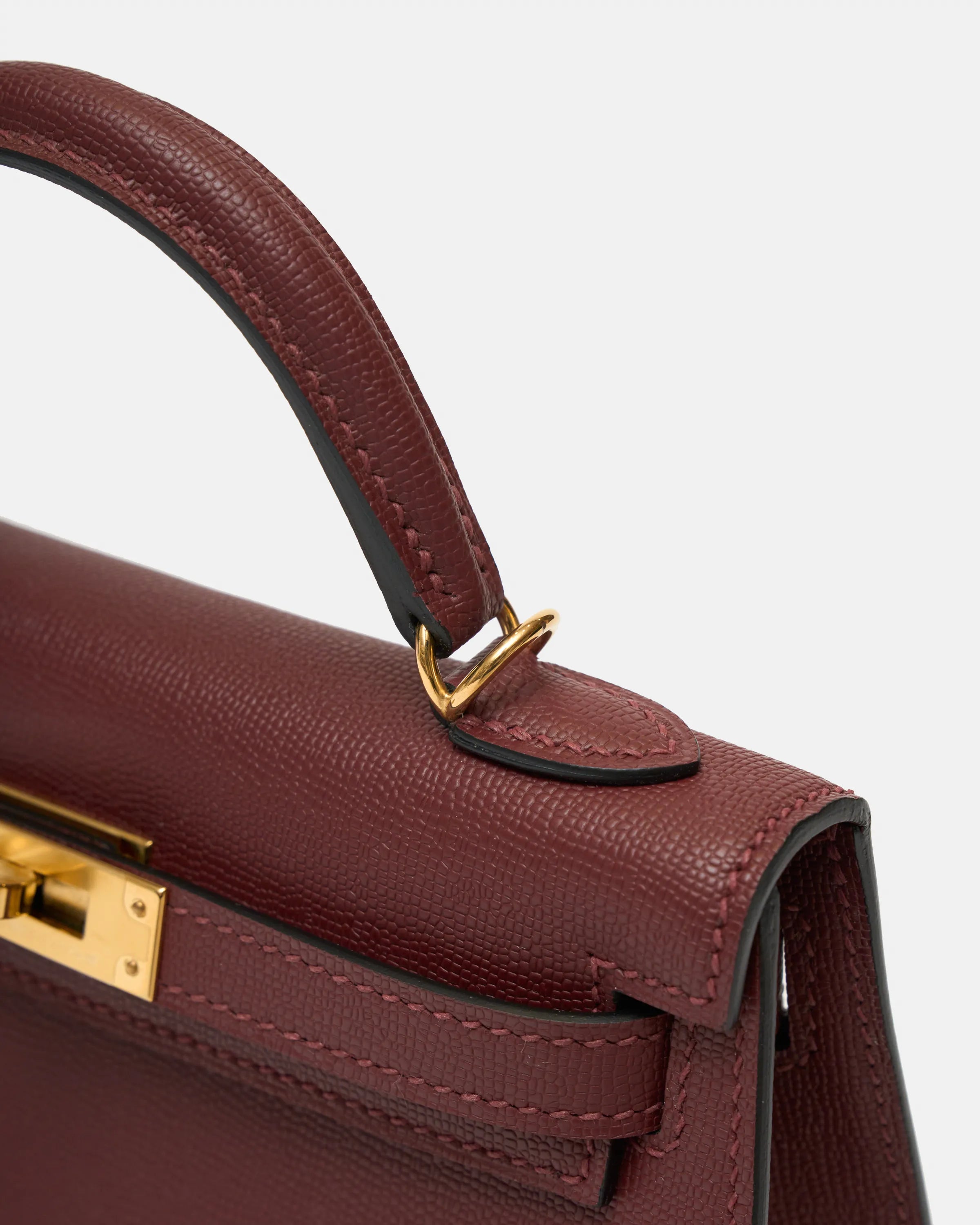 Hermès Mini Kelly 20 Rouge H Madame Leather GHW