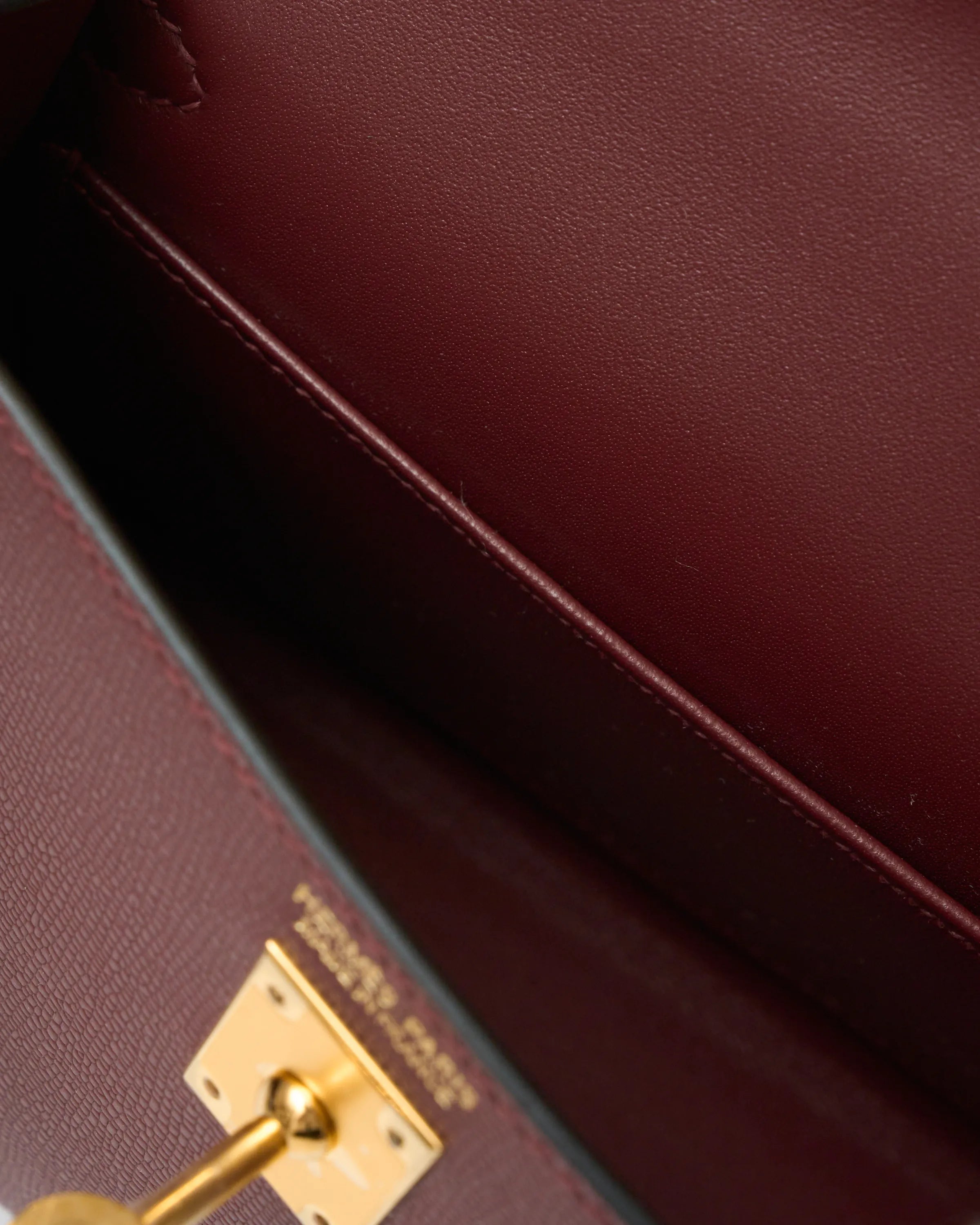 Hermès Mini Kelly 20 Rouge H Madame Leather GHW