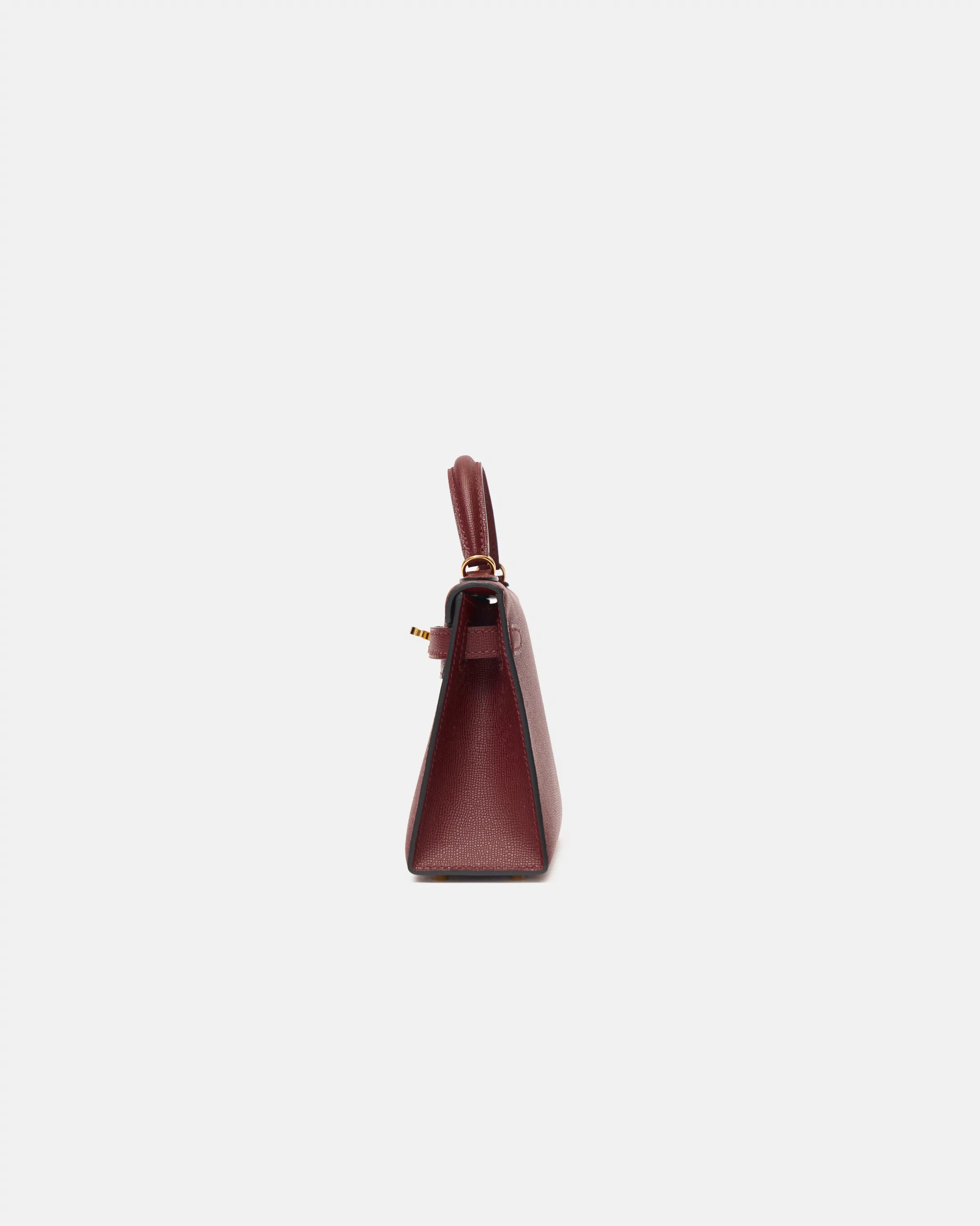 Hermès Mini Kelly 20 Rouge H Madame Leather GHW