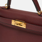 Hermès Mini Kelly 20 Rouge H Madame Leather GHW
