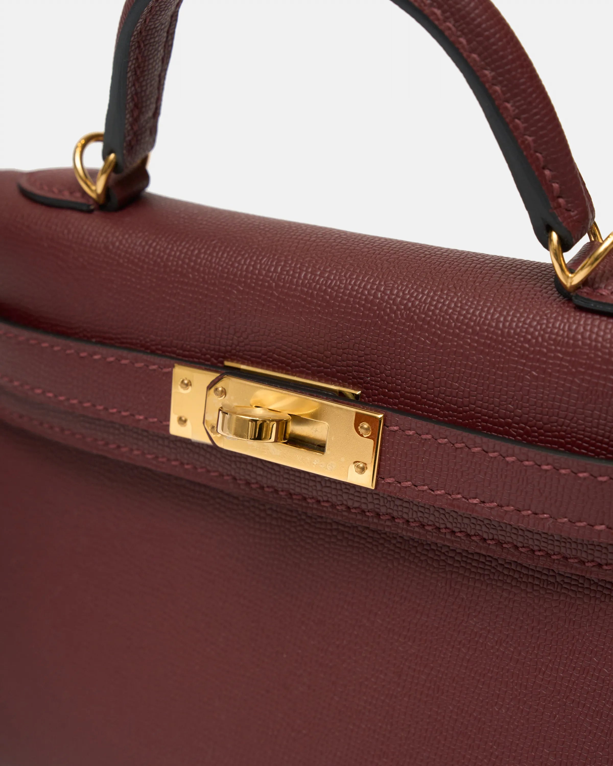Hermès Mini Kelly 20 Rouge H Madame Leather GHW