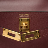 Hermès Mini Kelly 20 Rouge H Madame Leather GHW