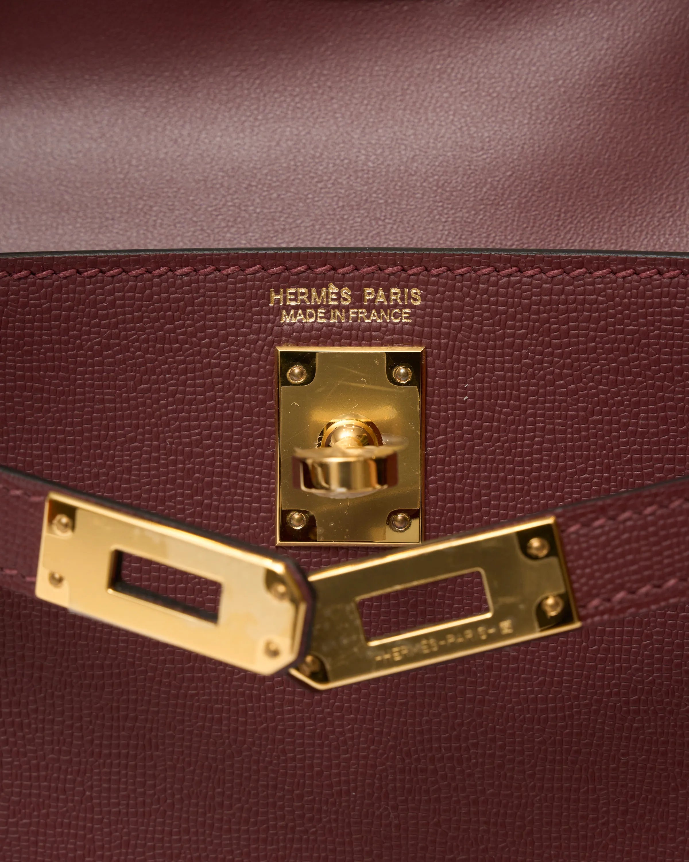 Hermès Mini Kelly 20 Rouge H Madame Leather GHW