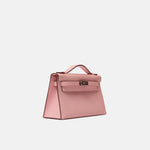 Hermès Kelly Pochette Rose Sakura Swift Phw