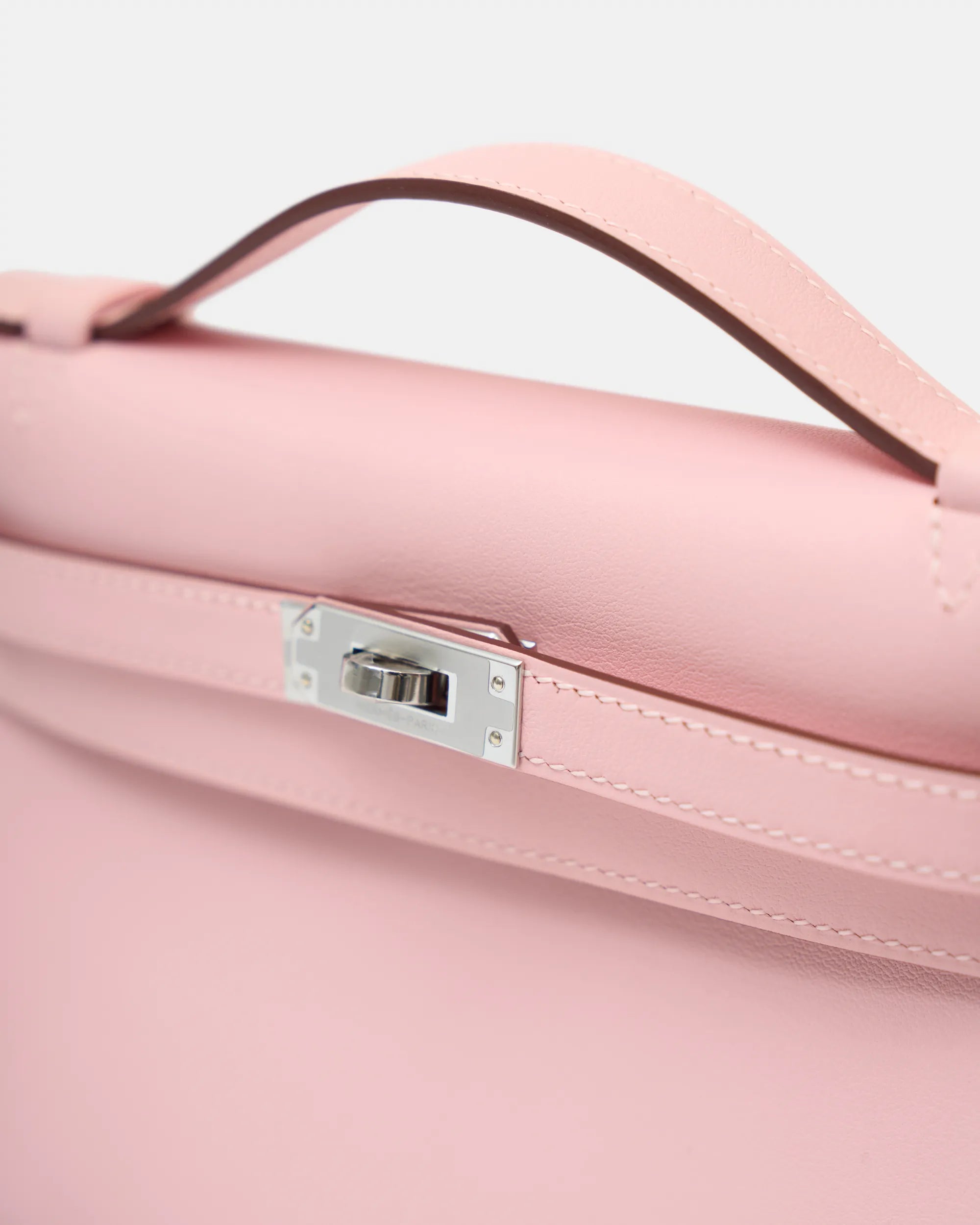 Hermès Kelly Pochette Rose Sakura Swift Phw