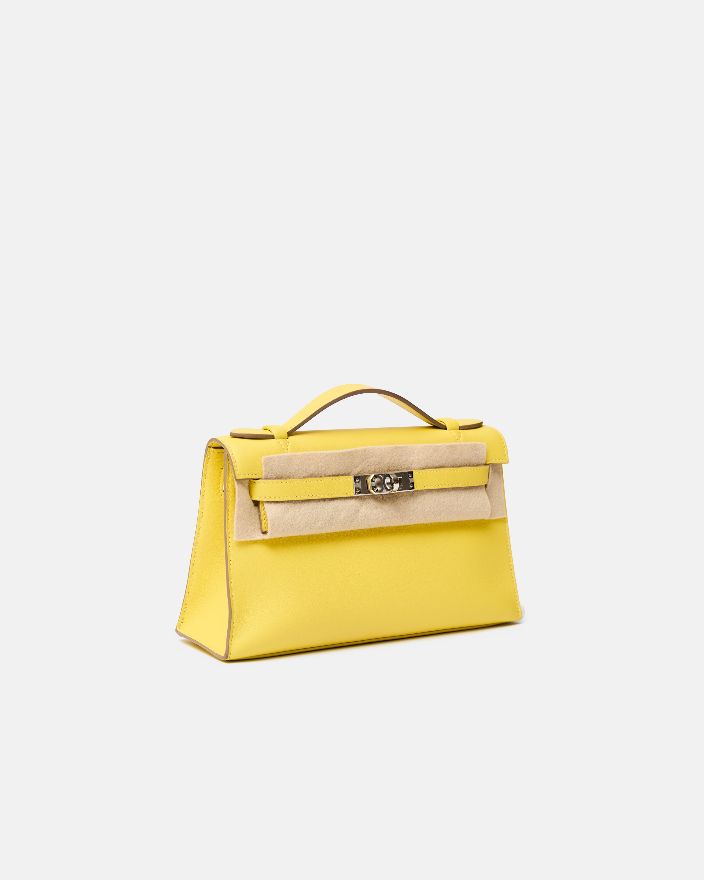 Hermès Kelly Pochette Lime Swift PHW