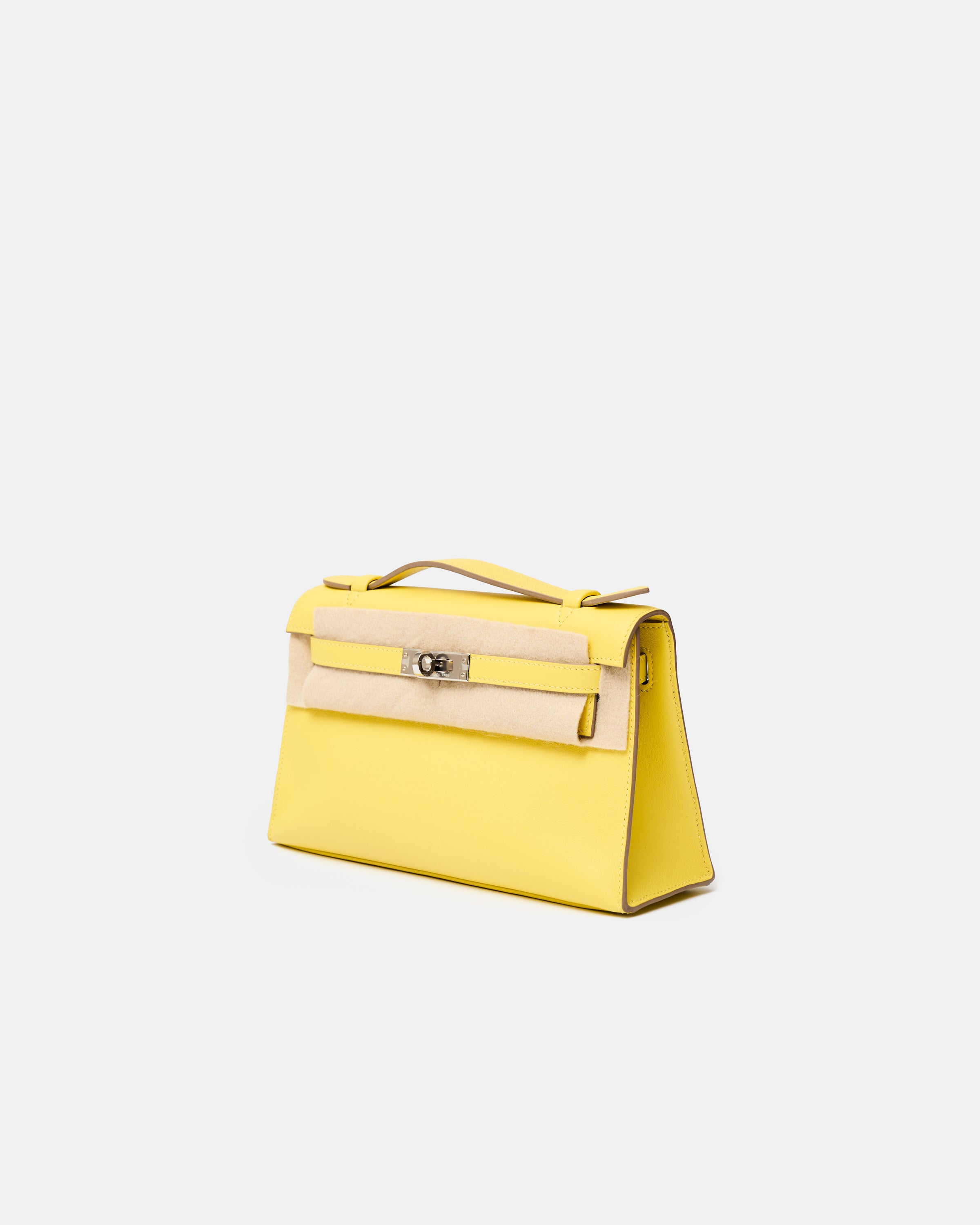 Hermès Kelly Pochette Lime Swift PHW