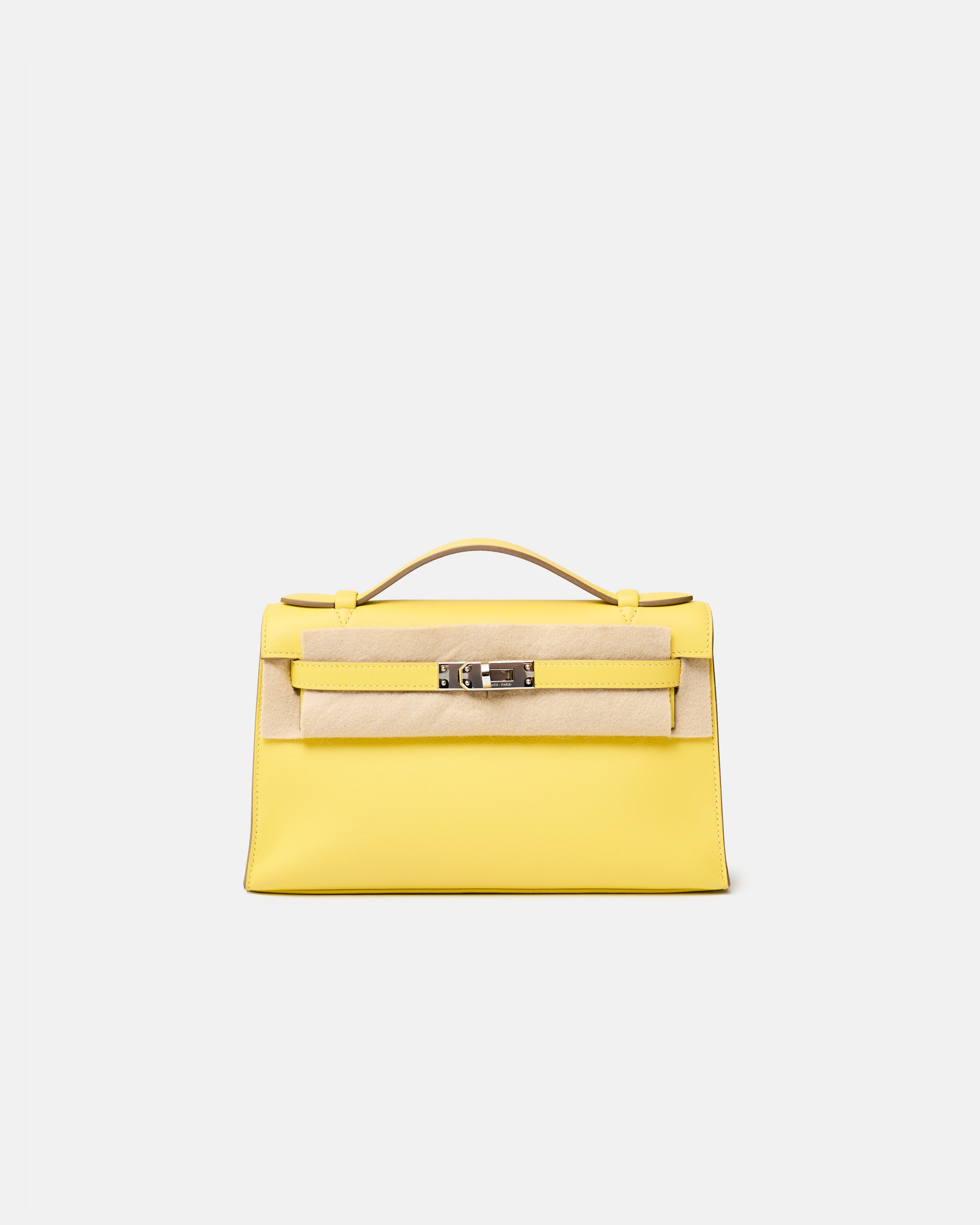 Hermès Kelly Pochette Lime Swift PHW