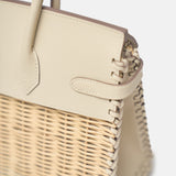 Hermès Birkin 25 Sellier Picnic Nata Swift PHW