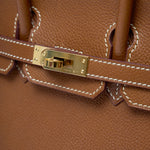Hermès Birkin 25 Togo Gold Barenia GHW