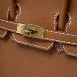 Hermès Birkin 25 Togo Gold Barenia GHW