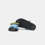 Hermès Chypre Bleu Cameo/ Vert Celadon Suede Sandals