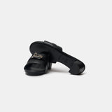 Hermès Candy Black PHW Sandals