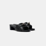 Hermès Candy Black PHW Sandals