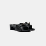 Hermès Candy Black PHW Sandals