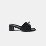 Hermès Candy Black PHW Sandals