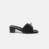 Hermès Candy Black PHW Sandals