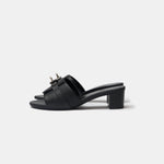 Hermès Candy Black PHW Sandals