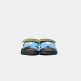 Hermès Chypre Bleu Cameo/ Vert Celadon Suede Sandals